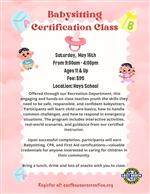 Babysitting Certification Class